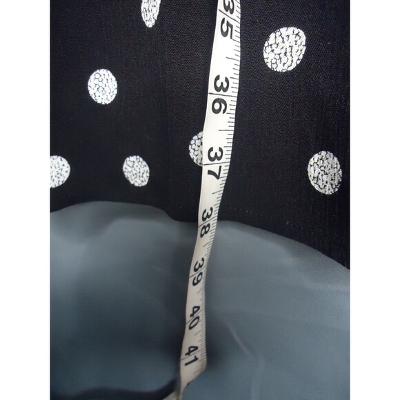 Tribal Femme High Tie Neck Knee Length Dress Black White Polka Dot Size TP/XS - Picture 8 of 10